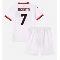 AC Milan Alvaro Morata #7 Replika babykläder Bortaställ Barn 2024-25 Kortärmad (+ korta byxor)